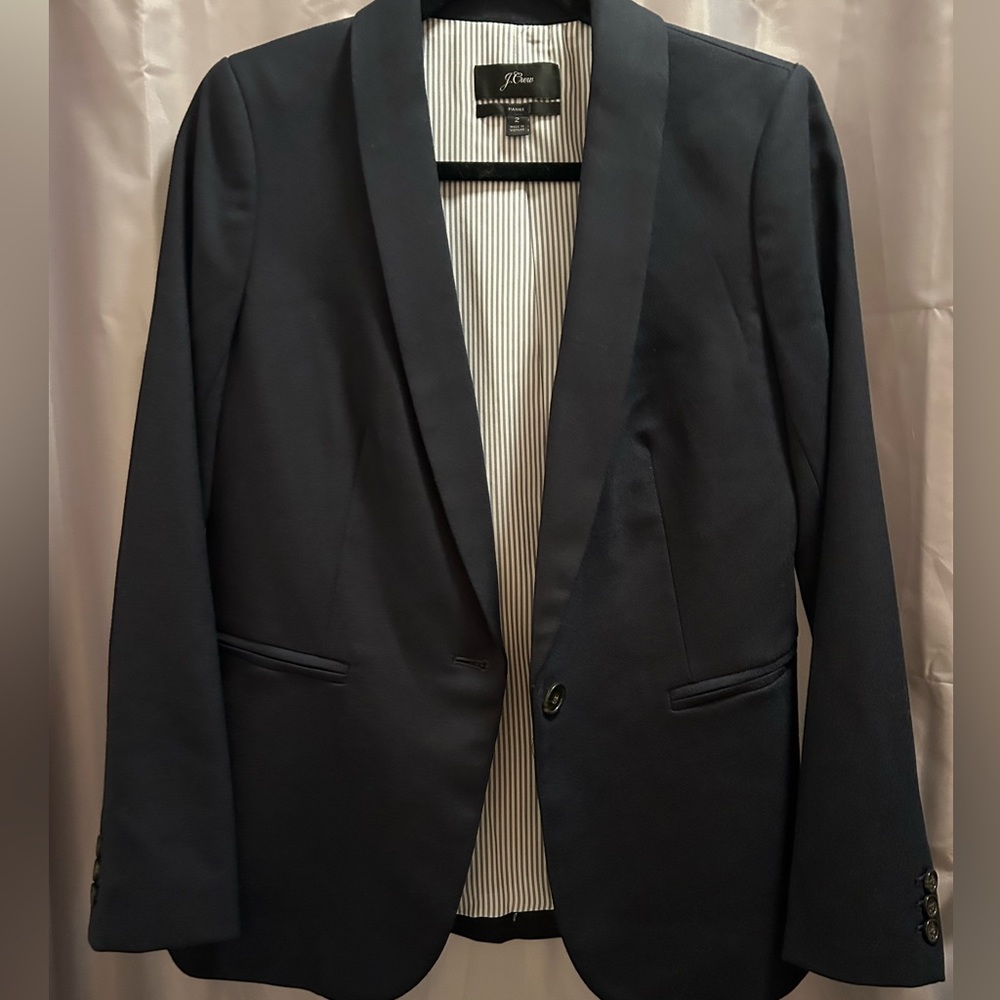 Wool Jcrew Parke Blazer - Navy 2